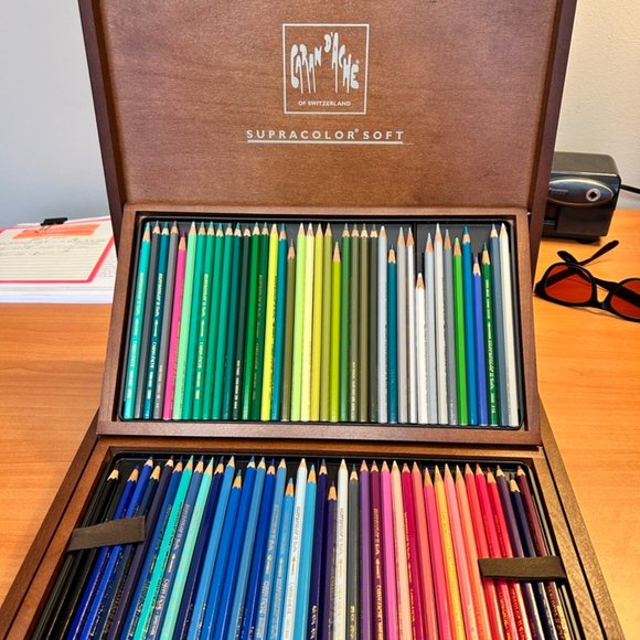 Caran d'Ache Supracolor 120 Coloured Pencils in Wooden Case - Picture 9 of 9
